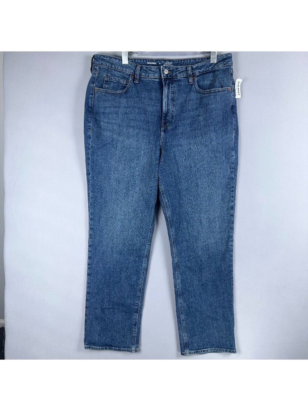 Old Navy Jeans Size 16 Extra High-Rise Straight Secret Smooth Pockets Blue Wash